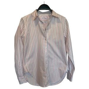 Brooks Brothers X Thomas Mason® Cotton Luxury Shirt Pink and White Stripe Size 2